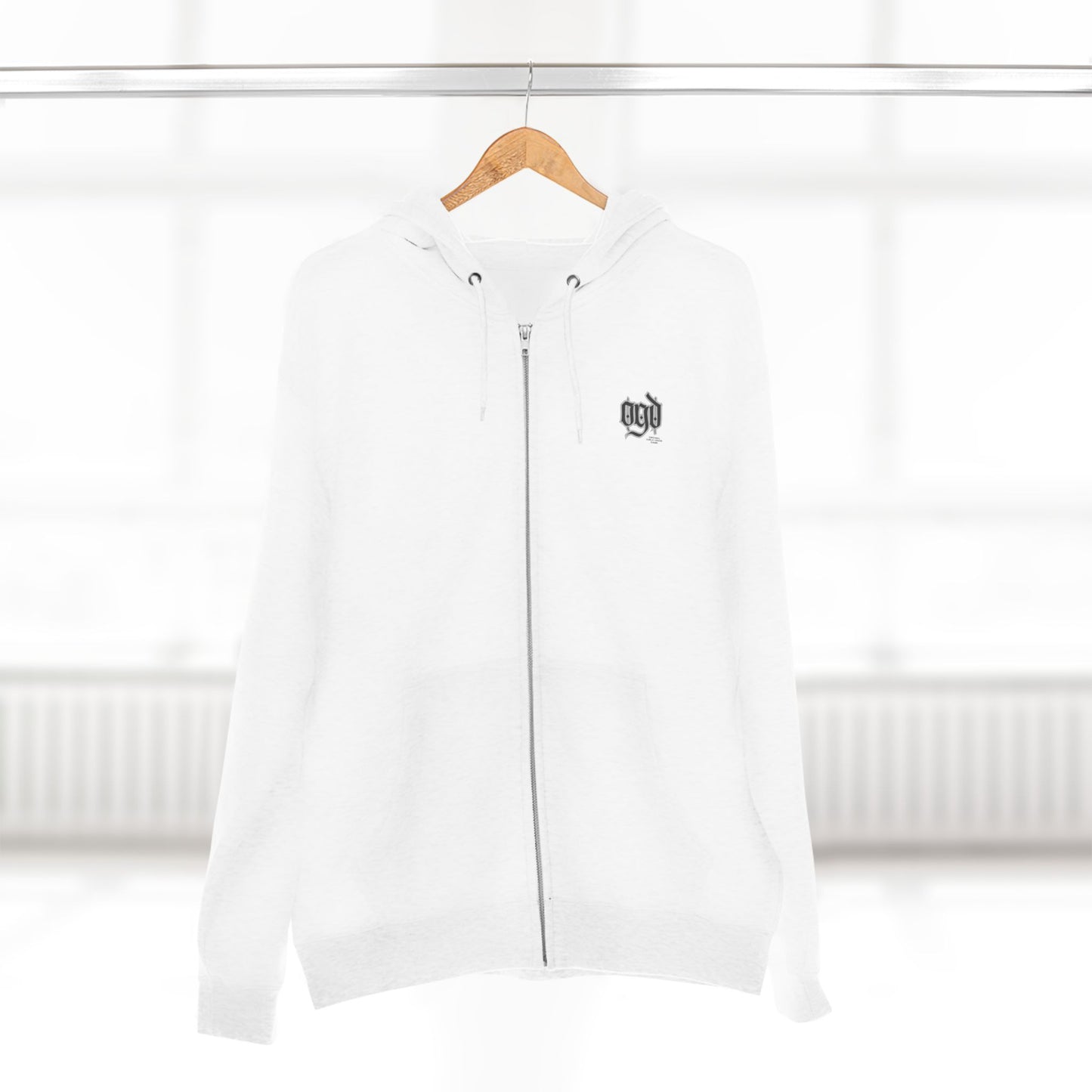 Unisex Zip Hoodie - Higher Hustle, Casual Wear, Streetwear Style, Gift for Hustlers, Cozy Layering Piece