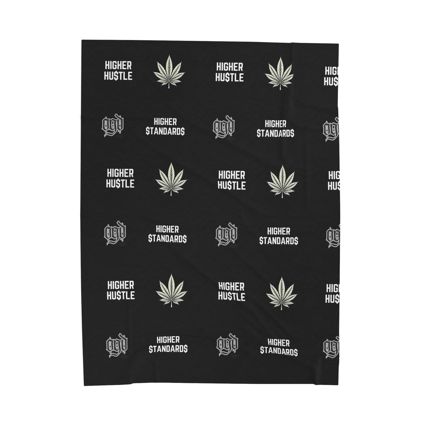 Higher Hustle Higher Standards Velveteen Plush Blanket