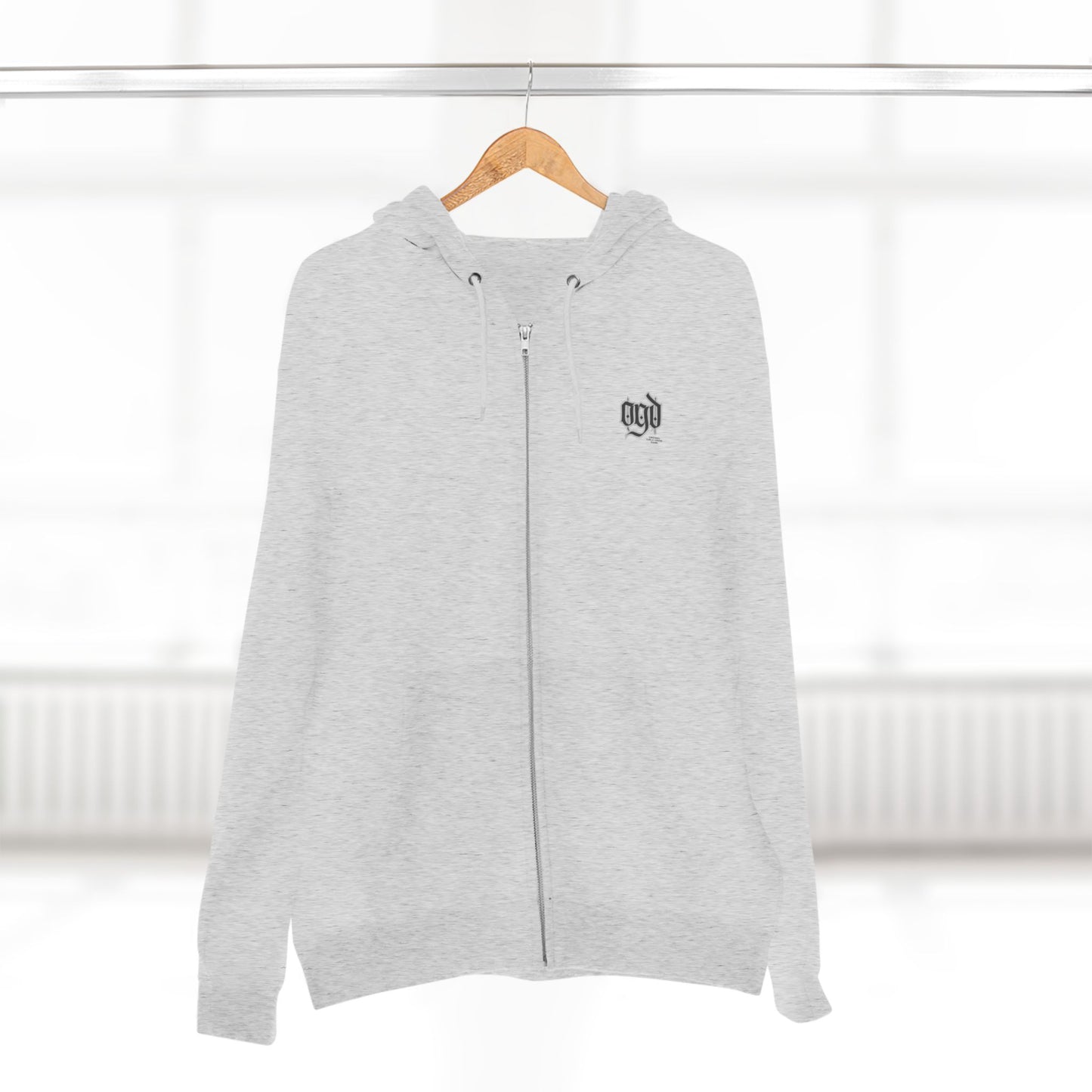 Unisex Zip Hoodie - Higher Hustle, Casual Wear, Streetwear Style, Gift for Hustlers, Cozy Layering Piece