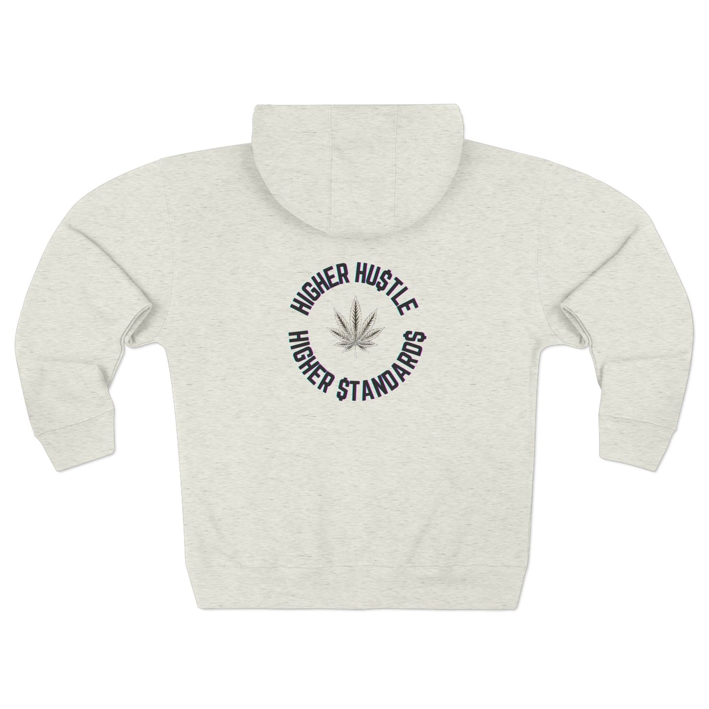 Unisex Zip Hoodie - Higher Hustle, Casual Wear, Streetwear Style, Gift for Hustlers, Cozy Layering Piece