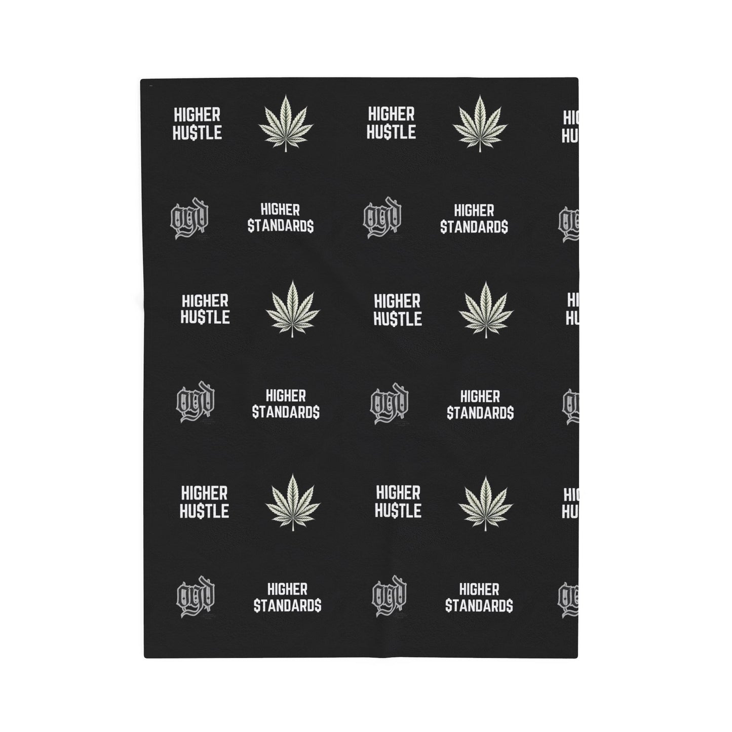 Higher Hustle Higher Standards Velveteen Plush Blanket