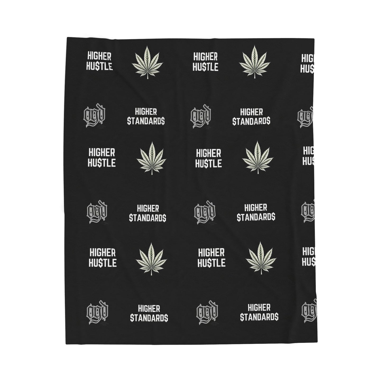 Higher Hustle Higher Standards Velveteen Plush Blanket