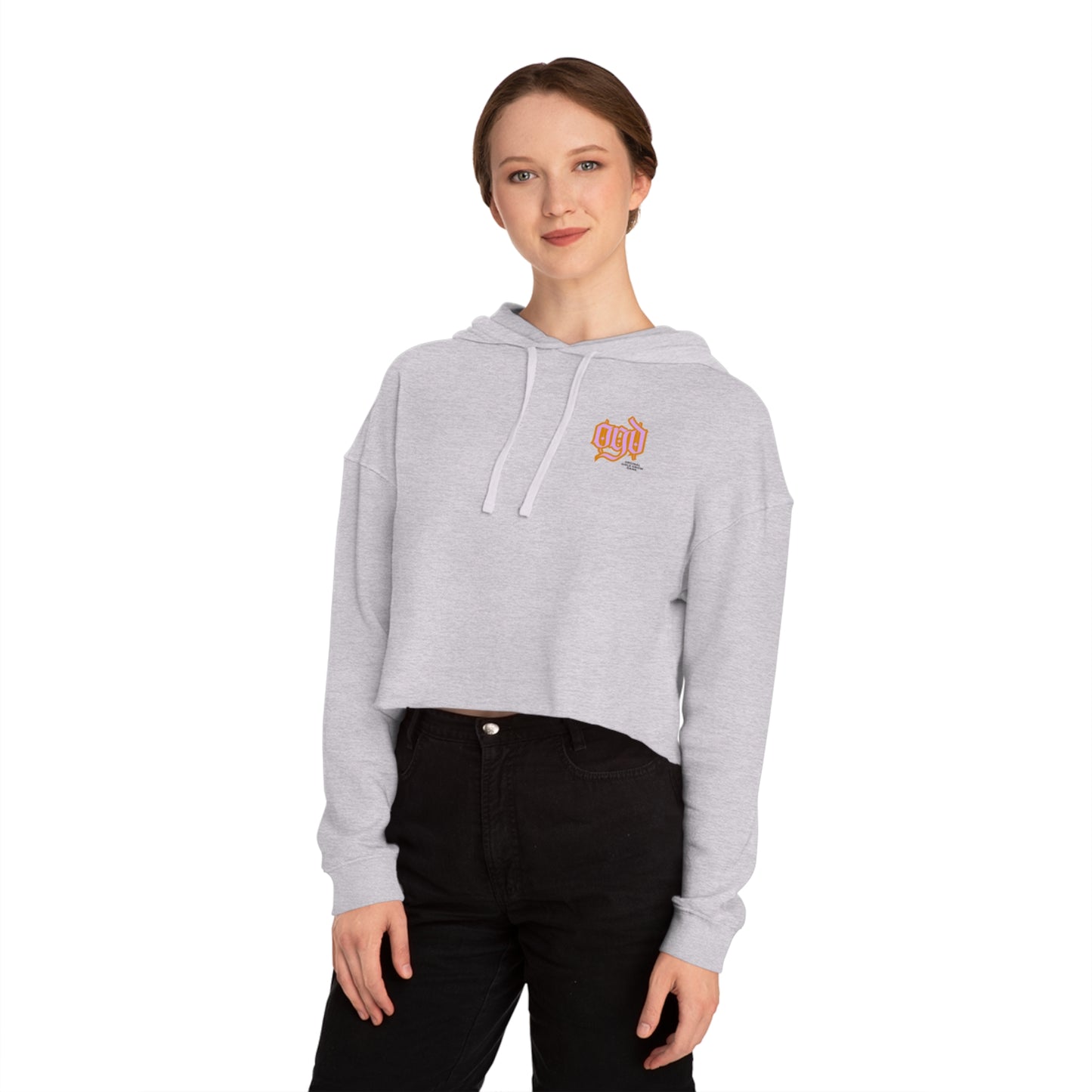 Casual Cropped Sweatshirt with Unique Design, Women’s Fashion, Trendy Hooded Crop, Relaxed Wear, Gift for Her, Street Style