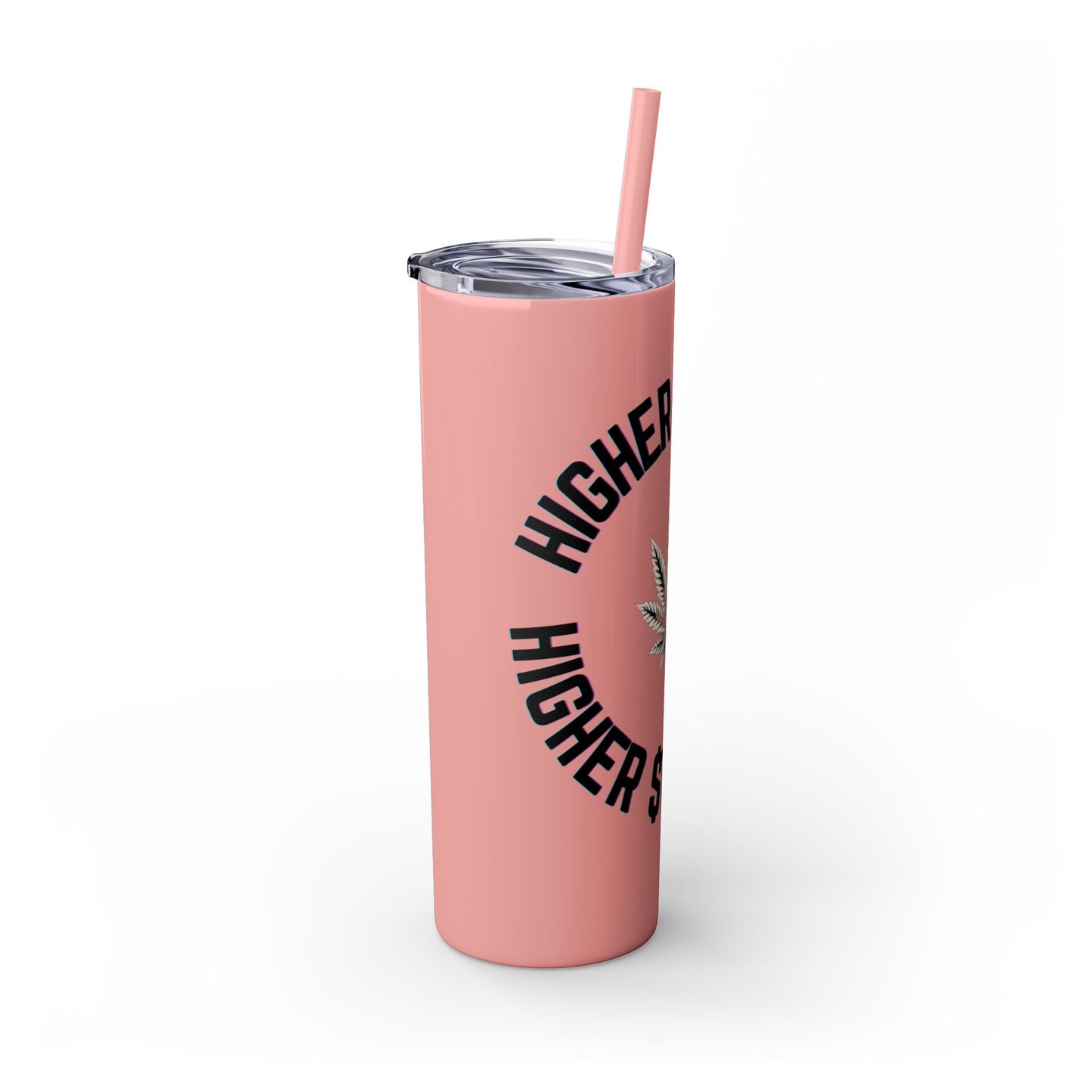 Higher Hustle Skinny Tumbler with Straw, 20oz - Perfect for On-the-Go Drinks, Gifts for Bud Lovers, Coffee, Tea, Summer Vibes, Unique [...]