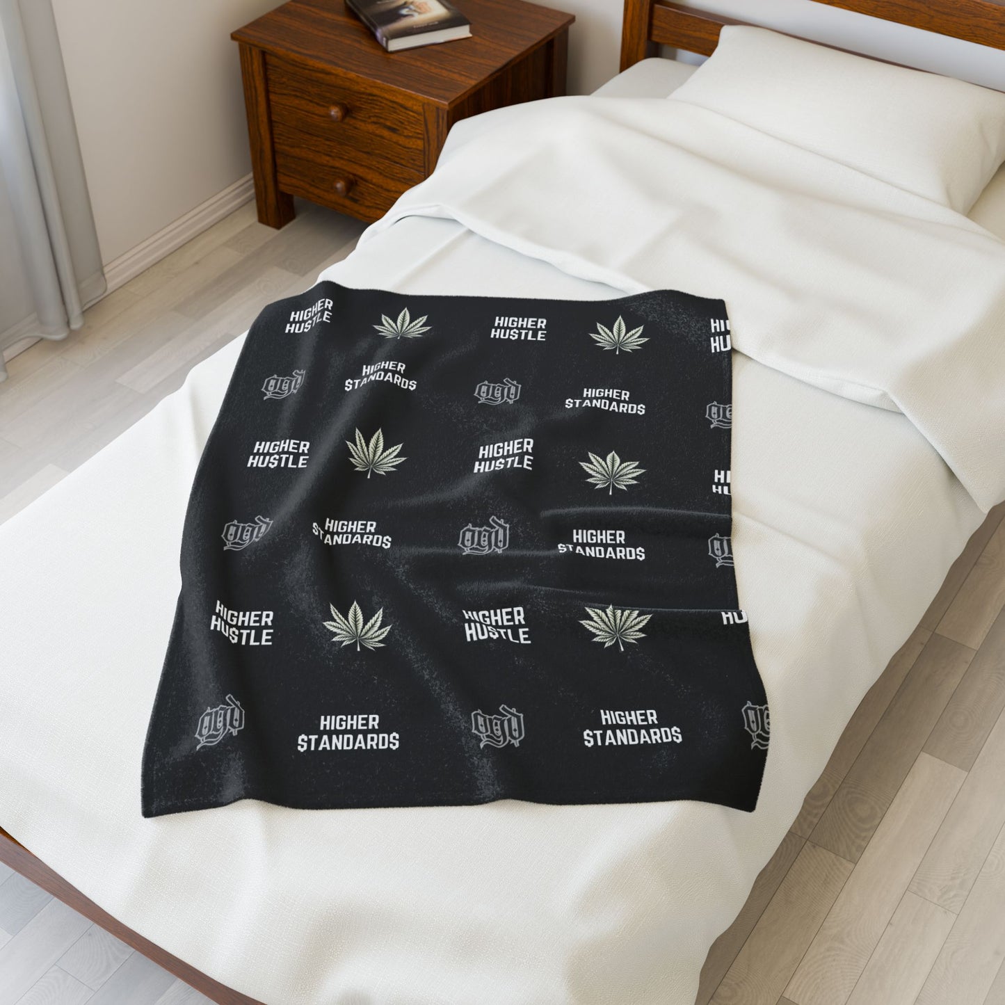 Higher Hustle Higher Standards Velveteen Plush Blanket