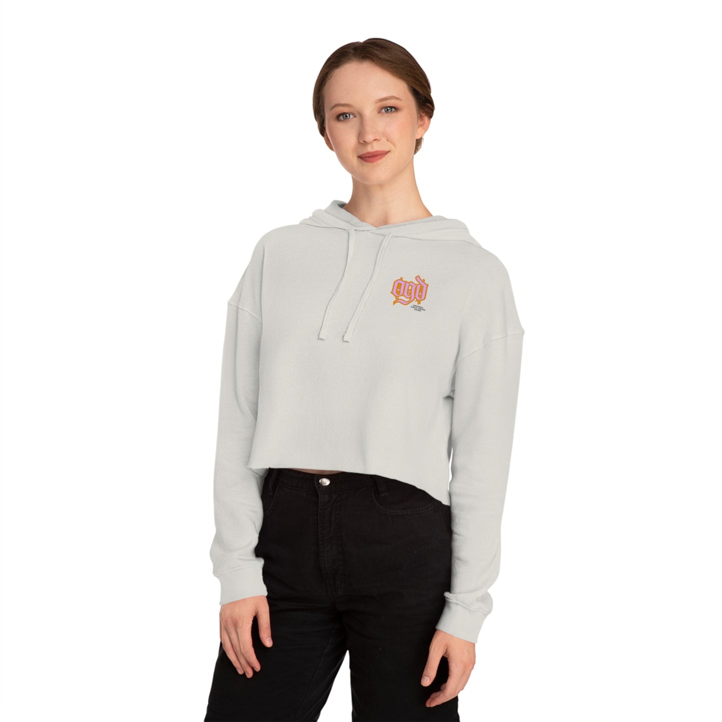 Casual Cropped Sweatshirt with Unique Design, Women’s Fashion, Trendy Hooded Crop, Relaxed Wear, Gift for Her, Street Style