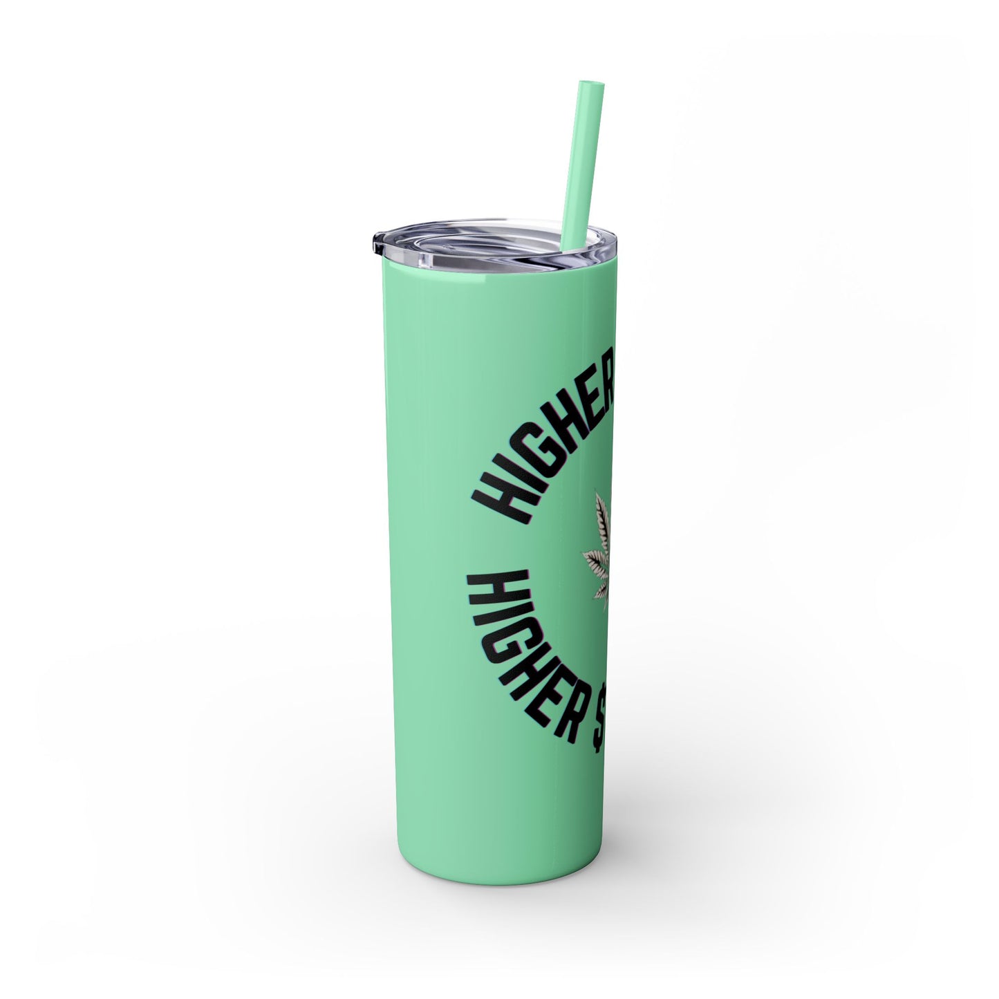 Higher Hustle Skinny Tumbler with Straw, 20oz - Perfect for On-the-Go Drinks, Gifts for Bud Lovers, Coffee, Tea, Summer Vibes, Unique [...]