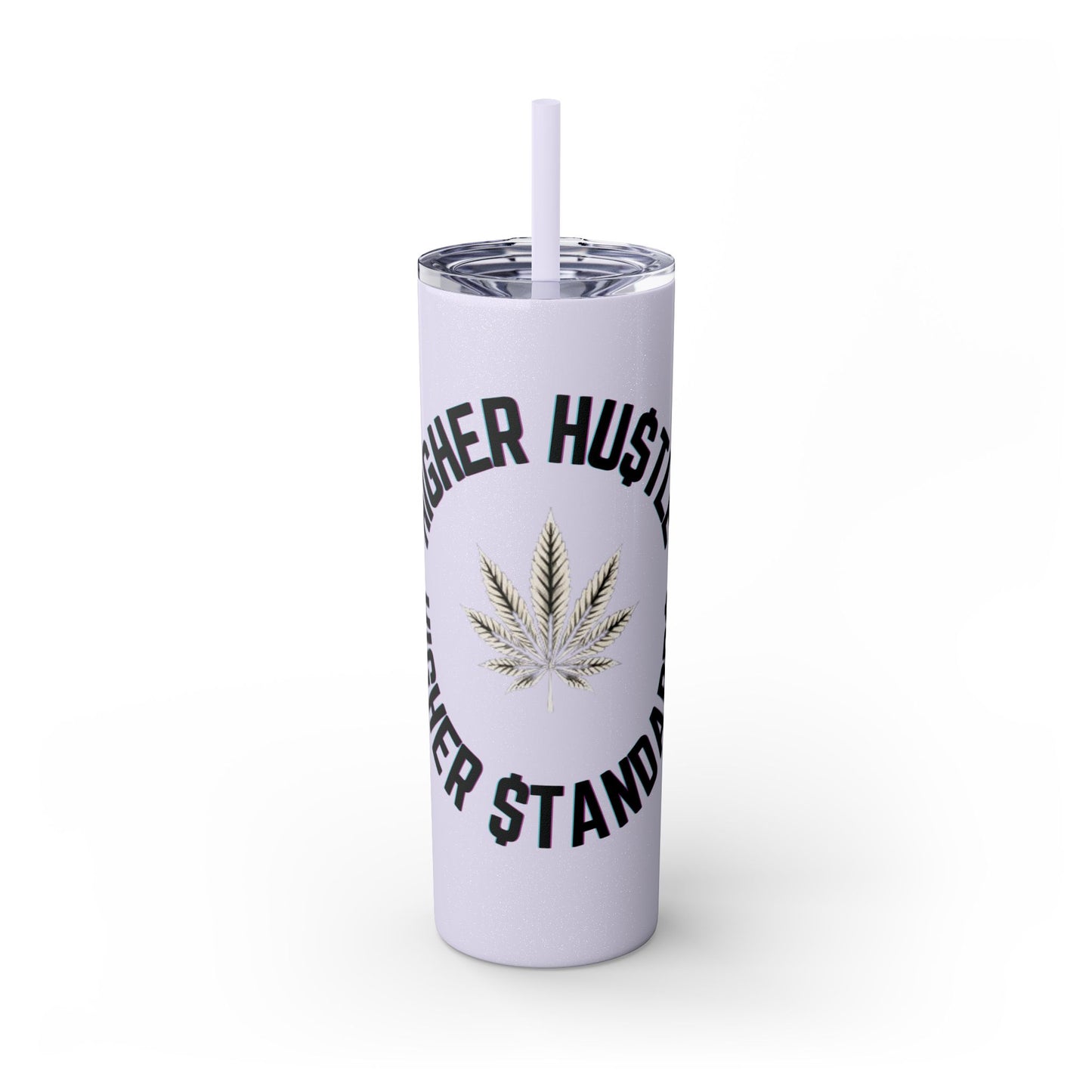 Higher Hustle Skinny Tumbler with Straw, 20oz - Perfect for On-the-Go Drinks, Gifts for Bud Lovers, Coffee, Tea, Summer Vibes, Unique [...]
