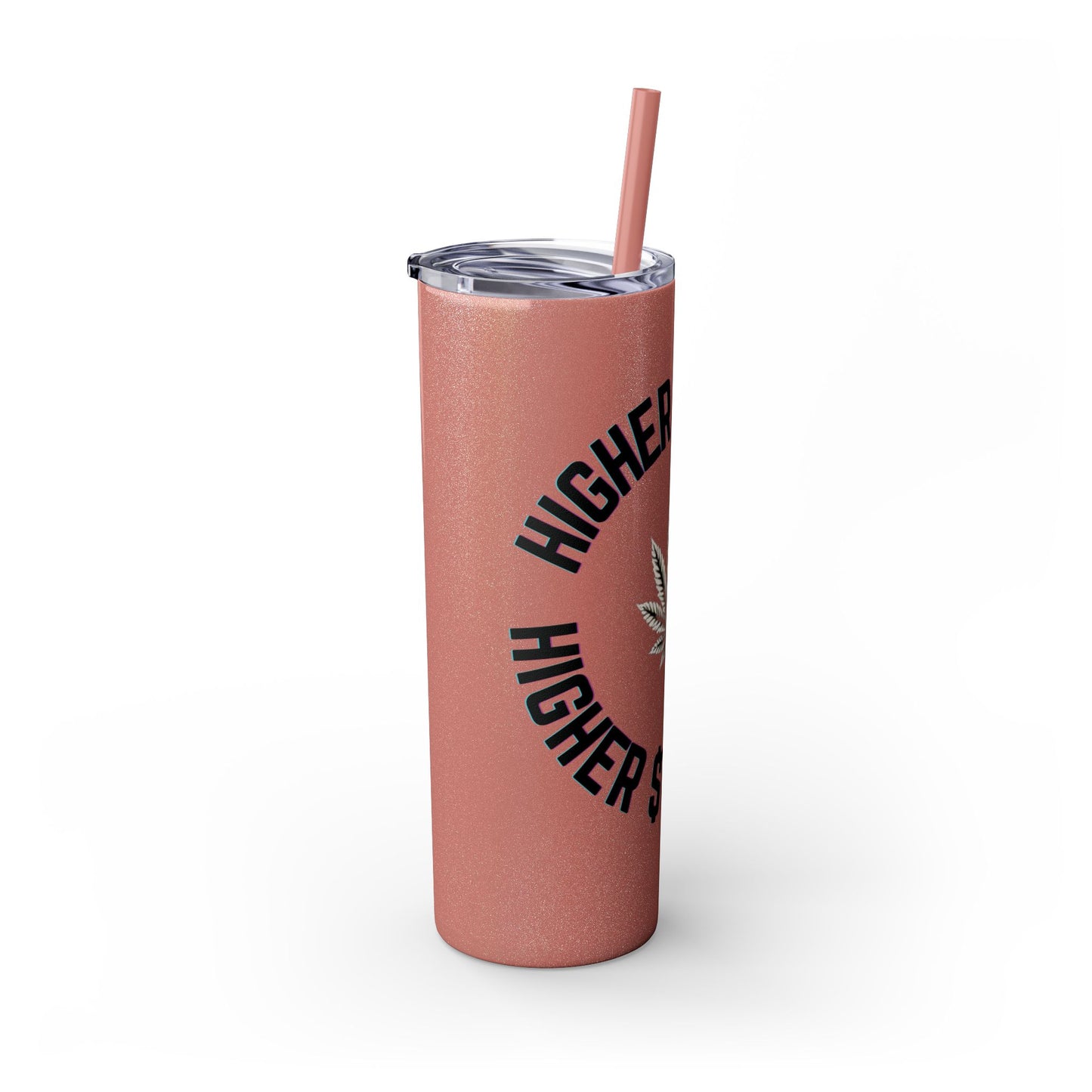 Higher Hustle Skinny Tumbler with Straw, 20oz - Perfect for On-the-Go Drinks, Gifts for Bud Lovers, Coffee, Tea, Summer Vibes, Unique [...]