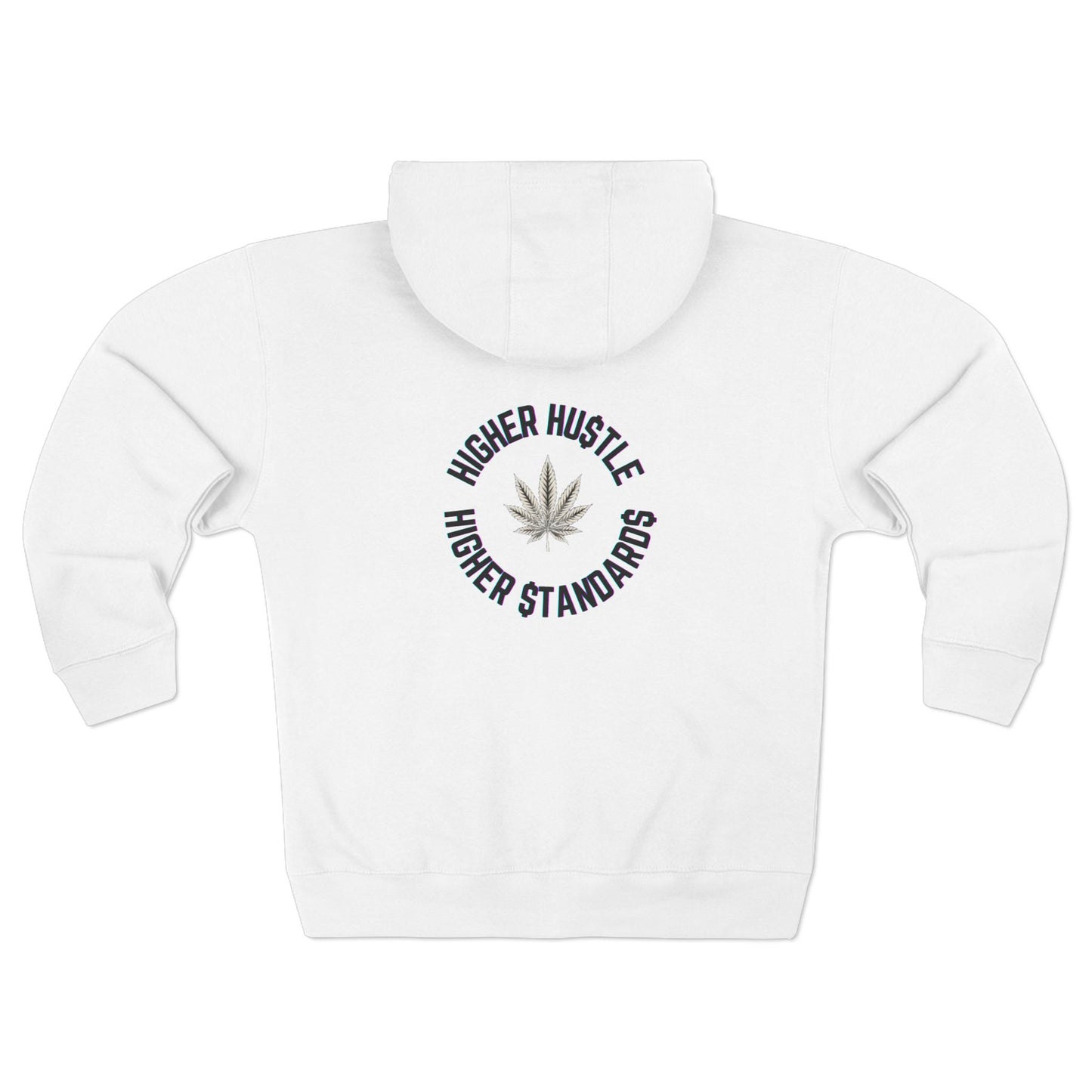 Unisex Zip Hoodie - Higher Hustle, Casual Wear, Streetwear Style, Gift for Hustlers, Cozy Layering Piece
