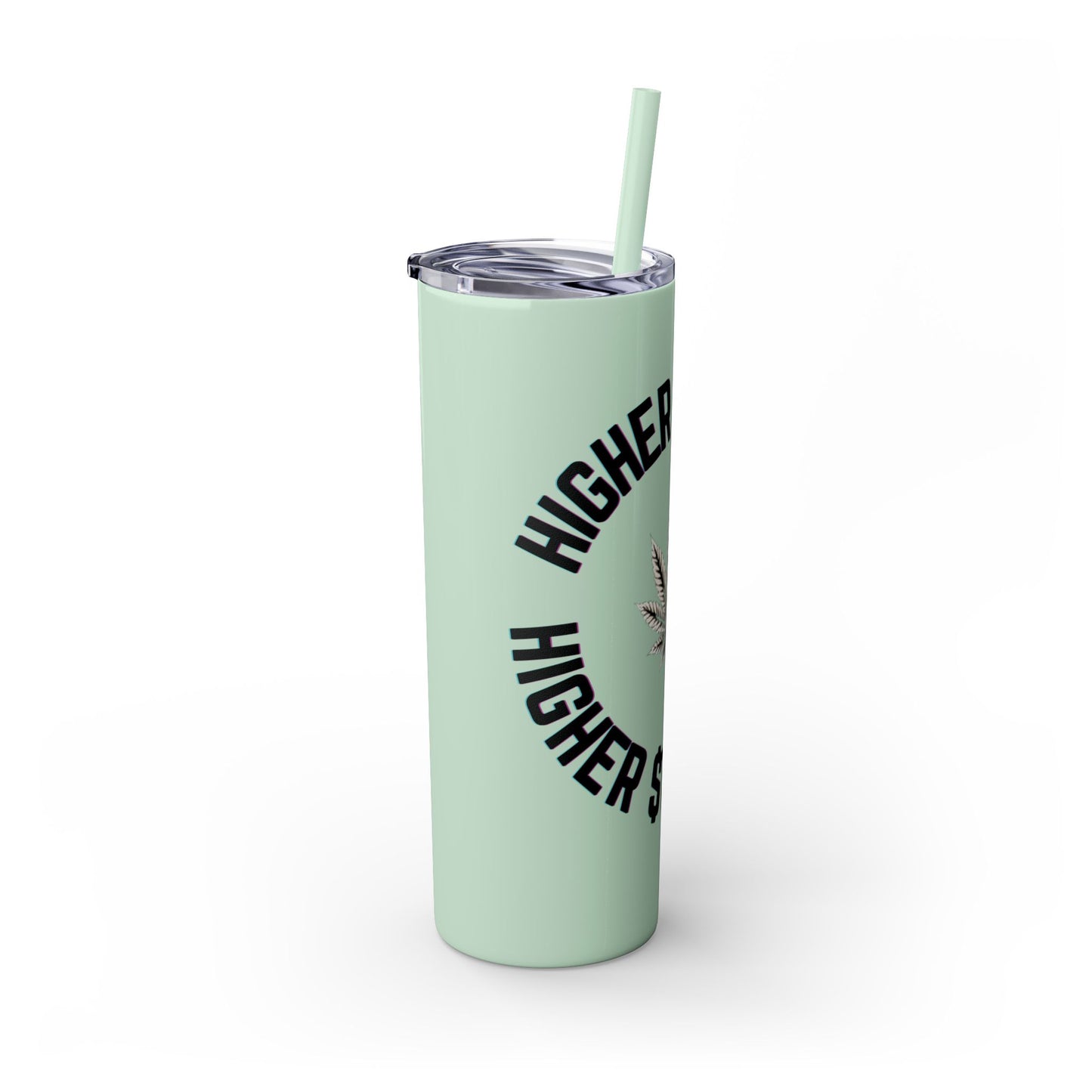 Higher Hustle Skinny Tumbler with Straw, 20oz - Perfect for On-the-Go Drinks, Gifts for Bud Lovers, Coffee, Tea, Summer Vibes, Unique [...]