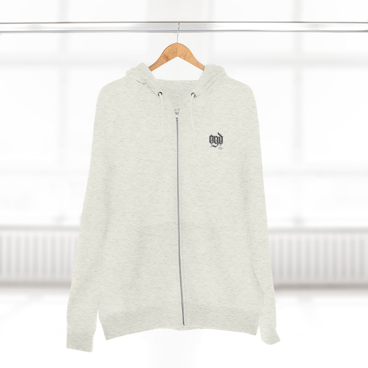 Unisex Zip Hoodie - Higher Hustle, Casual Wear, Streetwear Style, Gift for Hustlers, Cozy Layering Piece